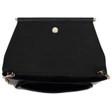 Simple Bar Foldover Clutch - Black image