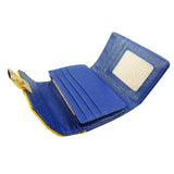 Contrast Ladies Wallet Short - Yellow & Blue image