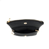 Zip Rounded Evening Bag - Black image