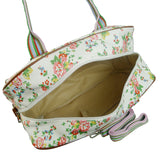 Vintage Flowers Overnight Bag - White image