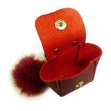 Pom Pom Coin Purse - Burgundy image