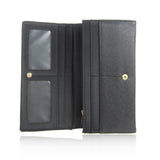 Square Turn Clasp Long Purse - Black image