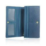 Square Turn Clasp Long Purse - Blue image