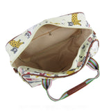 Mixed Cat Overnight Bag - Beige image