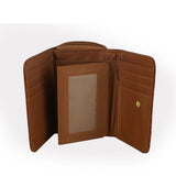 Margaret Real Leather Purse - Brown image