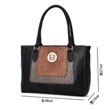 Parlan Mix Material Shoulder Bag - Black image