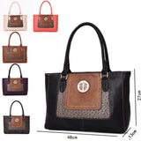 Parlan Mix Material Shoulder Bag - Pink image