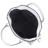 Jeanie front pocket tote bag - white image