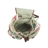 Large Flower Retro Rucksack - Beige image