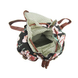 Large Flower Retro Rucksack - Black image