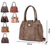 Brooklyn contrast tote - DARK TAN image