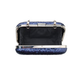Adeline Sequin Box Clutch - Navy Blue image