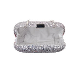 Trixie Textured Glitter Box Clutch - Silver/Pink image