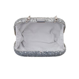 Trixie Textured Glitter Box Clutch - Gold/Silver image