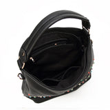 Shaylee Tassel And Bead Slouch Tote Bag - Black image