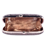 Afia chainmail clip top clutch bag - Silver image