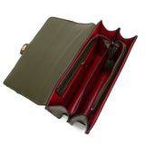 Shea Buckle Cross Body Bag - Green / Black image