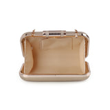 Shimmer Box Bag With Cylinder Clasp Fastening - Gold image