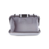Shimmer Box Bag With Cylinder Clasp Fastening - Silver image