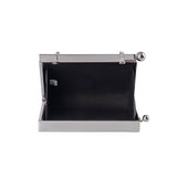 Metal Framed Side Ball Clasp Box Clutch Bag - Silver image
