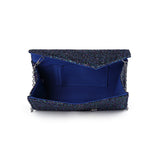 Asymmetric chunky glitter clutch bag - Blue / Green image