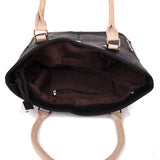 Maeve Thick Stitched Side Shopper Bag - Black image