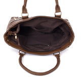 Elodie Pattern And Stud Tote Bag - Dark Khaki image