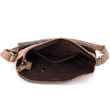 Carrie-Ann Ostrich Pocket Cross Body Bag - Light Khaki image