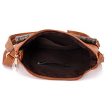 Carrie-Ann Ostrich Pocket Cross Body Bag - Tan image