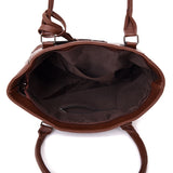 Brielle Textured Shopper With Purse - Red Brown image