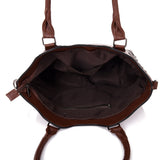 Marrie Studded Tote Bag - Red Brown image