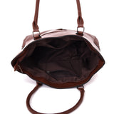 Britta Stud Tote Bag - Red Brown image