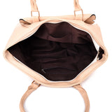 Janica Clip Front Stud Tote - Beige image