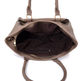Janica Clip Front Stud Tote - Khaki image