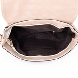 Valencea Stud Front Cross Body Bag - Beige image