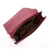 Angie Textured Flap Cross Body Bag - Burgundy image