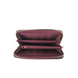 Studded Long Zip Purse - Burgundy image