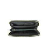 Studded Long Zip Purse - Army Green image
