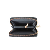 Crushed Velvet Small Zip Purse - Grey image