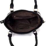 Elenor laser pocket shopper bag black image