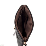 Hailey twin colour cross body bag Black image