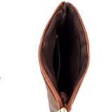 Hailey twin colour cross body bag Red Brown image