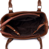 Sherlock Studded Tote Bag Red Brown image
