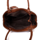 Kaylee Stud Tote Bag Red Brown image