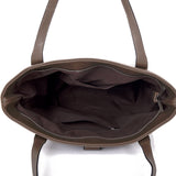 Victory pin stud detail shopper bag dark khaki image