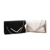 Lace Envelope Bag - Black image