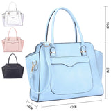Jeanie front pocket tote bag - black image
