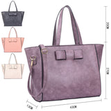 Matilda bow tote bag - pink image