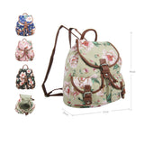 Large Flower Retro Rucksack - Pink image