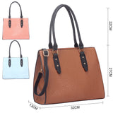 Lili Contrast Strap Simple Tote - Blue image